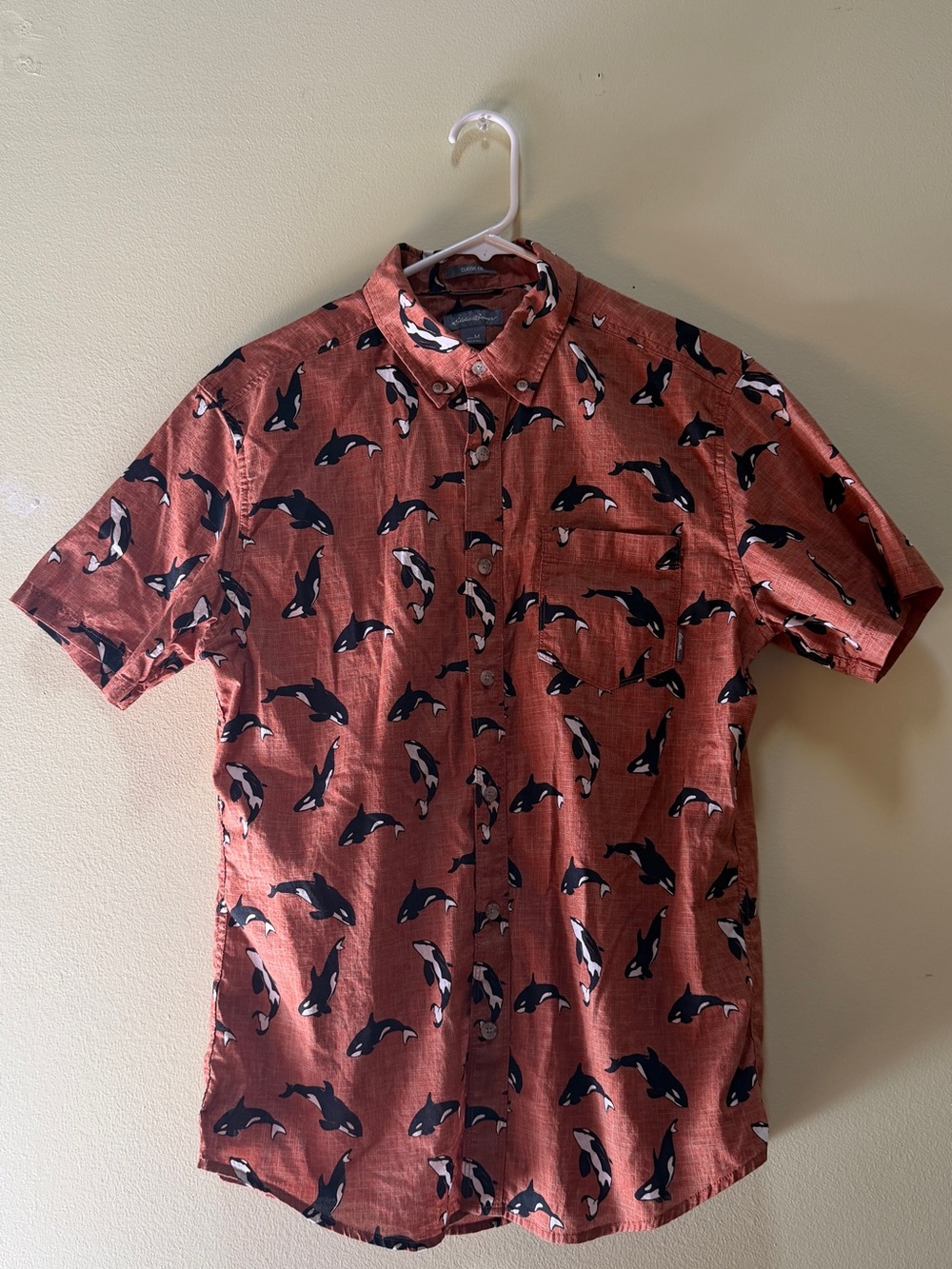 Eddie Bauer 100% cotton short sleeve ORCA button up